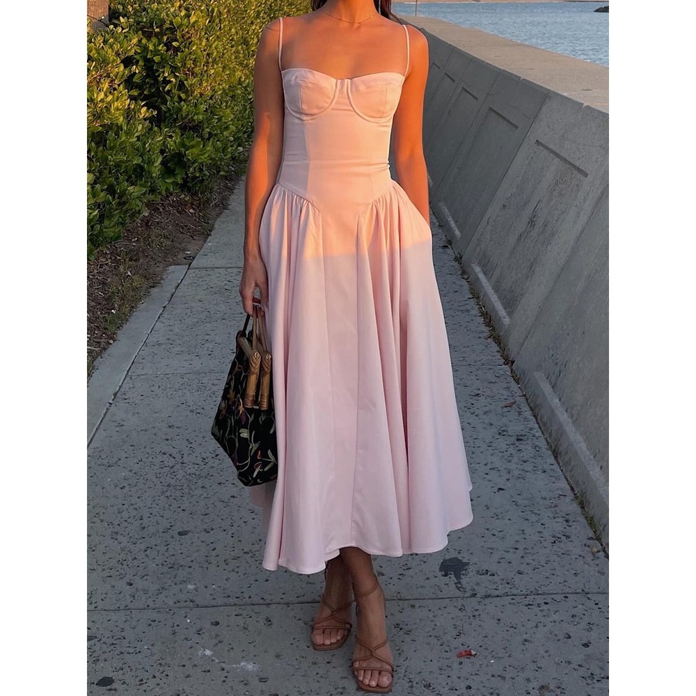 Commense Pink Midi Dress